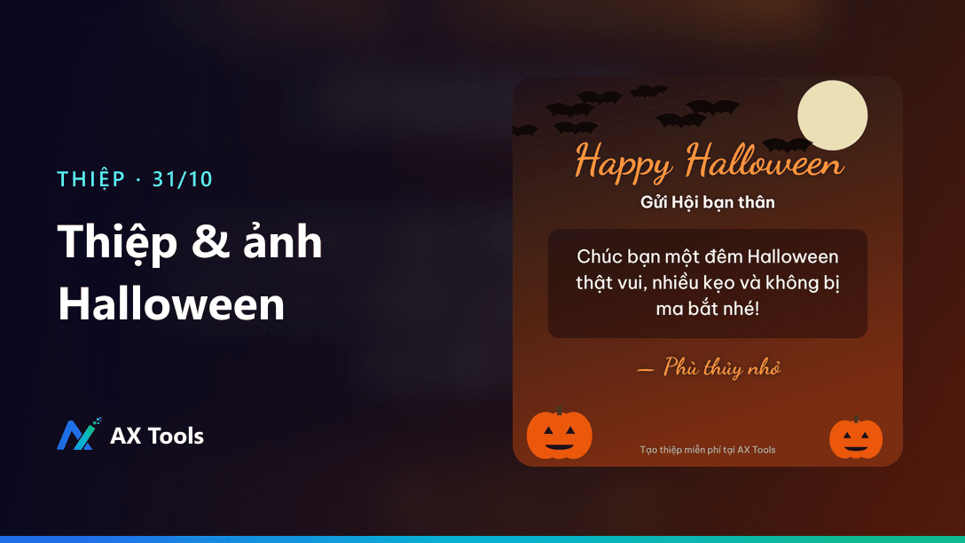 Thiệp Halloween online và lời chúc vui nhộn