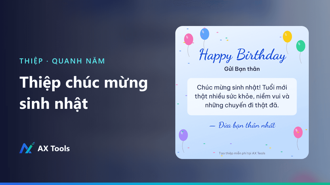 Thiệp sinh nhật online và lời chúc theo từng người