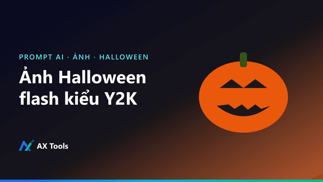 Prompt ảnh Halloween kiểu máy ảnh flash Y2K