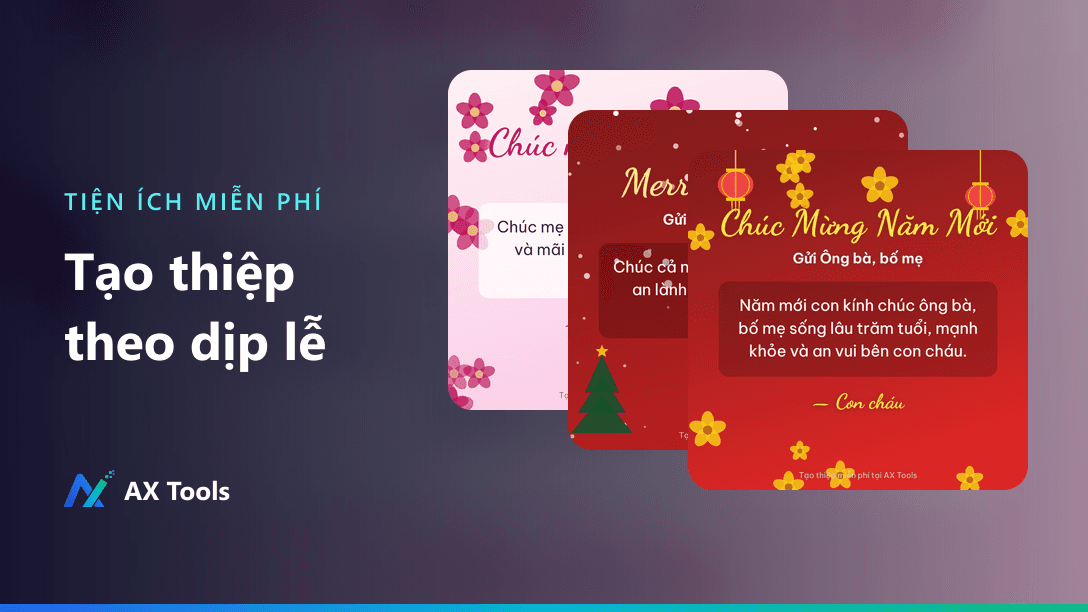 Tạo thiệp chúc mừng theo dịp lễ